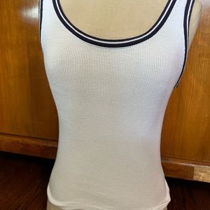 Brandy Melville, white ribbed cropped T-shirt